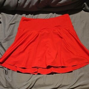 Red Women's Workout Skort